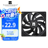 Thermalright(利民) TL-C12C EXTREM 黑色12cm机箱风压扇 双滚珠轴承 4PIN串接PWM接头 1850转速