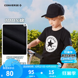 Converse 匡威儿童装男童短袖t恤夏季新款打底大童透气小女孩半袖运动T恤 8642正黑色-（印花）中性 150 /72 【建议身高140-152cm】