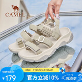 骆驼（CAMEL）夏季户外魔术贴凉鞋男女溯溪涉水速干沙滩鞋子F24B162020