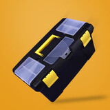 蒙玛特美术工具箱多功能画画收纳箱大号塑料儿童小学生水粉绘画箱画笔收纳盒19寸大工具箱AM-GJX-002