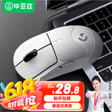 毕亚兹 gpw防滑贴二/三代汗手专用侧边吸汗贴GPW2贴纸狗屁王电竞无线鼠标贴纸磨砂防滑防汗专用 纯白全包
