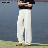 Foss Phil休闲裤男春夏季宽松直筒裤子垂顺感阔腿运动西装裤FPK09卡其XL
