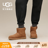 UGG秋季新款女士时尚舒适纯色平底侧拉链休闲短靴雪地靴 1151230 CHE | 栗色 38
