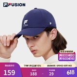 FILA FUSION斐乐潮牌棒球帽中性休闲鸭舌帽网球运动遮阳帽 深海蓝-NV XS