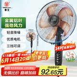 华生（Wahson）电风扇/落地扇/金属铝叶风扇/家用办公电扇/大风量低噪省电立式电风扇交流定频风扇 FS-D1401