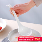 斯凯绨（Sky Top）大号汤勺陶瓷饭勺子餐勺骨瓷家用酒店餐具纯白亨利大调羹1件装