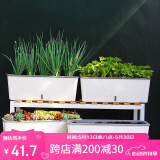 奥美优阳台长方形花盆家庭种菜神器长条形加厚塑料双层懒人花盆多肉蔬菜