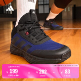 adidas OWNTHEGAME 2.0中高帮团队款实战运动篮球鞋男子阿迪达斯   黑/蓝   39