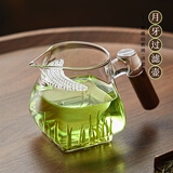 泥也茶壶月牙过滤绿茶专用茶具泡茶器大容量高硼硅高端办公小茶壶男士
