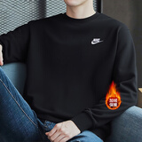 耐克（NIKE）卫衣男装 2025秋冬季新款运动休闲服针织长袖外套舒适圆领套头衫 主推/黑色/加绒/晒图退5 XL (180/96A)