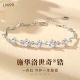 礼意久久【施华洛世奇锆】一克拉纯银手链女生日礼物女生高级感送女友老婆