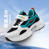 回力（Warrior）儿童跑步鞋中大童篮球鞋休闲鞋 WZ(CL)-0927 黑绿白 34 