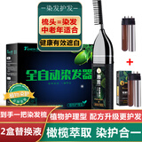 藤雅全自动染发器一梳黑魔法梳染发剂梳膏泡泡植物提取中老年遮盖白发 梅紫色（染发梳+2盒染发剂）
