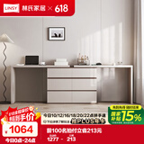 林氏家居现代简约梳妆台卧室小户型化妆桌OV3C【灰色】双人桌+六斗柜