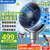 格力（GREE）语音控制抑菌空气循环扇直流变频遥控电风扇家用摇头电扇一级能效对流风扇落地扇 FXDZ-2072Bvg3