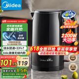 美的（Midea）烧水壶电水壶热水壶食品级316L不锈钢 2200W速沸自动断电2升大容量开水壶MK-SH20M125-PRO