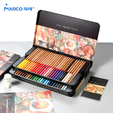 马可（MARCO）彩铅72色（67色+5功能笔）油性彩色铅笔绘画套装专业美术设计手绘专用铁盒装送礼礼物雷诺阿系列