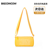 BIGCOWCOW斜挎包男女士百搭包包单肩包女枕头包休闲包潮牌圆筒包生日礼物