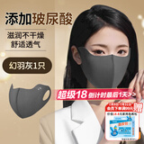 海氏海诺玻尿酸立体防晒口罩女脸基尼面罩防紫外线男女通用保暖口罩幻羽灰