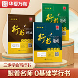 华夏万卷钢笔练字帖 行书速成练字帖硬笔书法学生成人3本装 入门笔画偏旁间架结构实战训练临摹描红手写体