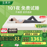 金橡树泰国进口天然乳胶原液加厚双人床垫1.8x2米 92%乳胶含内外套