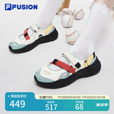 FILA FUSION斐乐玛丽珍凉鞋女鞋夏凉拖魔术贴海螺沙滩鞋子 雪白/港灰绿-SH 37.5