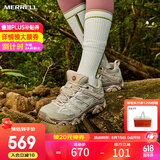迈乐（Merrell）官方店男女款户外登山徒步鞋减震MOAB 3迈越者轻量防滑耐磨透气 J035894白灰米（女） 37