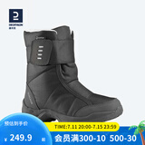 迪卡侬（DECATHLON）雪地鞋男女户外防水徒步东北雪地靴加厚保暖棉鞋SH100 女款 黑灰色（拍大一码） 38