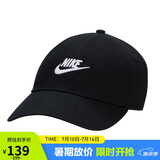 耐克NIKE运动配饰男女太阳帽棒球帽CLUB CAP帽子FB5368-011黑L/XL