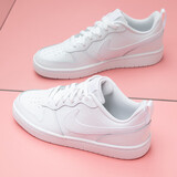 耐克（NIKE）女鞋 2025新款冬季平底防滑板鞋时尚百搭小白鞋运动休闲鞋子女 白色 /纯白/COURT BOROUGH 37.5
