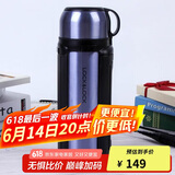 乐扣乐扣（LOCK&LOCK）保温壶304不锈钢保温保冷水壶户外露营旅行壶1.8L蓝色