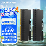 光威（Gloway）32GB(16GBx2)套装 DDR4 4000 台式机内存条 龙武系列 CJR颗粒 星空黑
