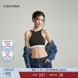 Calvin Klein内衣【520礼物摩登引力带】ck轻运动可外穿美背背心文胸QF7214AD UB1-太空黑 M 推荐75B-85A