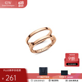 丹尼尔惠灵顿（DanielWellington）DW戒指 简约戒指女 情侣戒指对戒时尚 生日礼物送女友送爱人 58号 玫瑰金 DW00400117