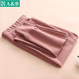 AB女士秋冬纯色纯棉磨毛保暖打底秋裤单件贴身女款柔软长裤棉毛裤 奶茶玫瑰 1条 2XL 推荐130-150斤【5°-15°】