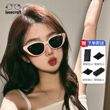 LOVECRAFT1518粉色猫眼墨镜女复古高级感新款防紫外线太阳眼镜