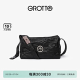 GROTTO个乐黑石包经典大容量植鞣绵羊皮单肩斜挎通勤软包男女款礼物 黑石M（银标）