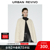 UR冬季新款女装气质菱格绗缝设计简约轻薄羽绒服UWM140001 米白 M