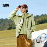 森马（Semir）外套男冬季套装抗静电摇粒绒两件套连帽三防夹克109724108101