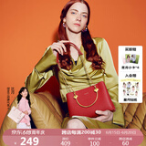 纽芝兰（NUCELLE）包包女款2025年凯莉包红色娘婚包大容量手提单肩斜挎包生日礼物