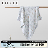 嫚熙（EMXEE）婴儿浴巾儿童宝宝纱布浴巾新生儿斗篷浴袍洗澡包巾 绮幻花信【110×110cm】