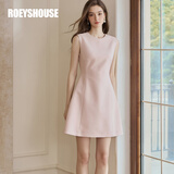ROEYSHOUSE罗衣温柔无袖连衣裙女秋气质收腰显瘦A字裙子11647 粉色 L