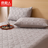 南极人（Nanjiren）夹棉防水床笠罩全包床笠1.8米x2米床套罩全棉床笠1.5x2床垫保护套 四叶草-烟灰 【夹棉防水款】 180cm*200cm 单床笠