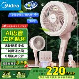 美的（Midea）【离线语音】家用空气循环扇智能遥控落地扇轻音台立两用节能摇头电风扇大风力小型风扇FGA24THR