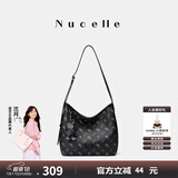 纽芝兰（NUCELLE）托特包2025新飞马老花腋下包通勤女包HOBO单肩斜挎水桶包生日礼物