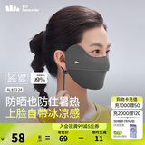 蕉下（beneunder）防晒口罩女防晒面罩防紫外线全脸腮红口罩透气骑行口罩高颜值 【凉感护眼角-纯色款】远山灰