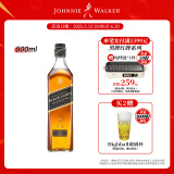 尊尼获加（JOHNNIE WALKER）洋酒 12年黑方黑牌500ml 苏格兰调和型威士忌 无盒