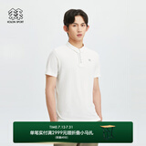 KOLON SPORT/可隆POLO衫 男子户外保罗速干吸湿露营徒步运动翻领短袖T恤 LHPT4MTT57-IV 象牙白 180/XL