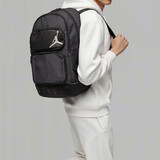 Jordan男女乔丹 聚酯纤维 飞人印花Logo 书包双肩包HM6148-091灰黑 均码