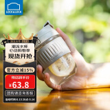乐扣乐扣（LOCK&LOCK）咖啡杯手持玻璃杯男女学生便携式吸管杯子350ML灰色 LLG689GRY